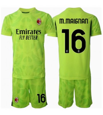 AC Milan Mike Maignan #16 Brankář Alternativní dres komplet pro Děti 2024-25 Krátkým Rukávem (+ Krátké kalhoty)